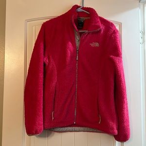Fuzzy north face jacket